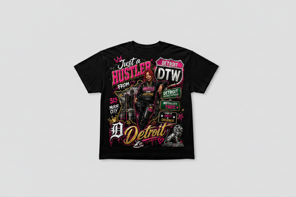 REP YOUR CITY- Just A Hustler From Detroit – Limited Edition Tee