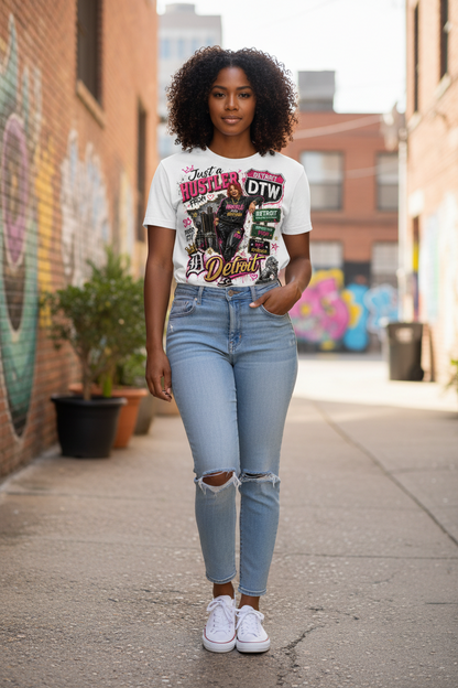 REP YOUR CITY- Just A Hustler From Detroit – Limited Edition Tee